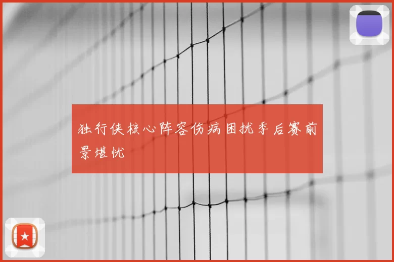 独行侠核心阵容伤病困扰季后赛前景堪忧