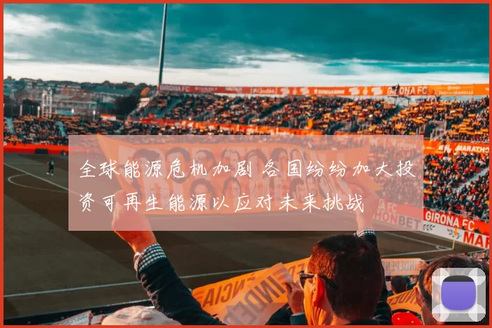 全球能源危机加剧 各国纷纷加大投资可再生能源以应对未来挑战